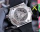 Faux Hublot Sang Bleu II Chronograph Watches Stainless Steel Half Diamond-set (4)_th.jpg